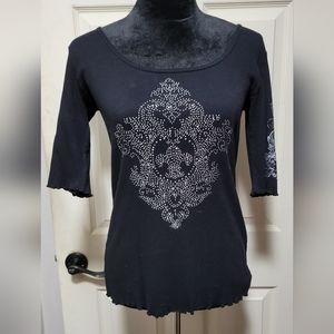 Freedom (L) Woman's stretch shirt w/ bling